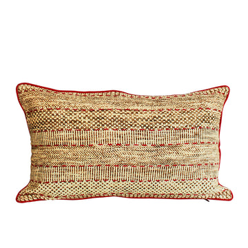 Hand Knot Cushion Cover - 12x20 Inches