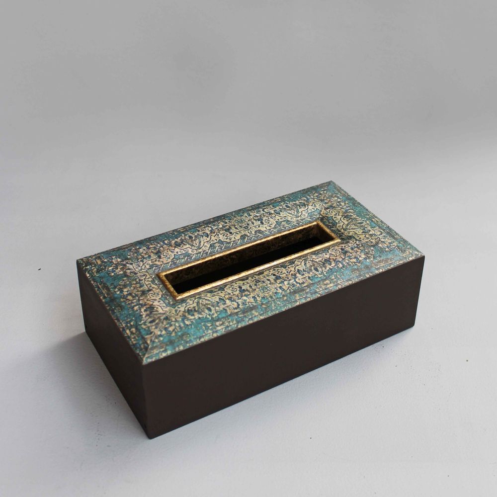 AMRAPALI TISSUE BOX (TEAL)