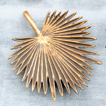 PALM LEAF METAL DECOR - GOLD S02