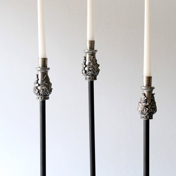 NOORZARA TAPPER CANDLE HOLDER S03- SILVER