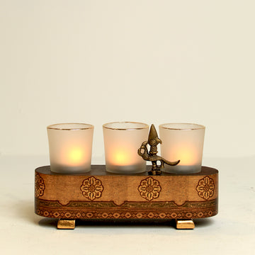 MAYUR VOTIVE (SET OF 3)