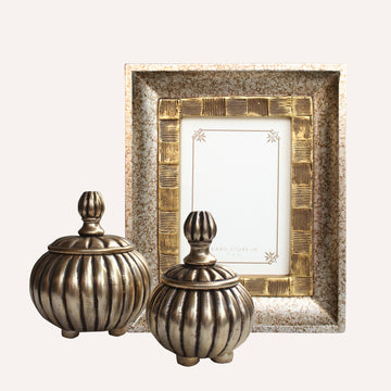 Double Textured Photo Frame - Silver