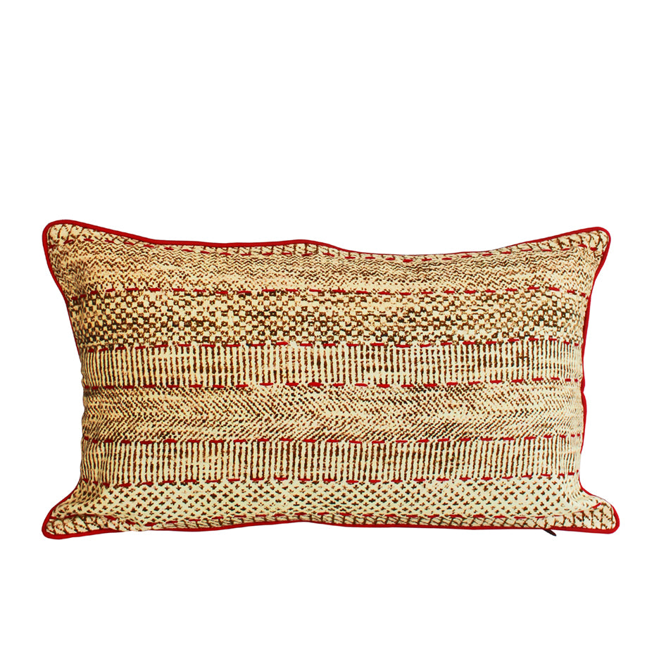Hand Knot Cushion Cover - 12x20 Inches