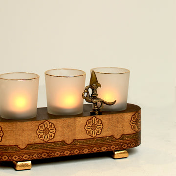 MAYUR VOTIVE (SET OF 3)