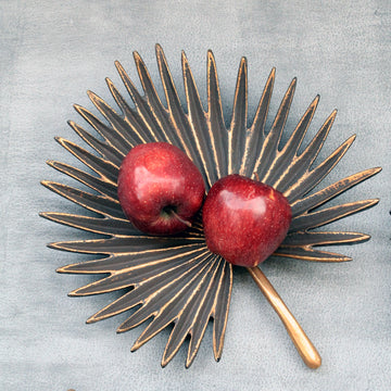 PALM LEAF METAL DECOR - GOLD S02
