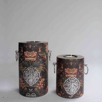 Bageecha Pillar Candle Holders (Set of 2)
